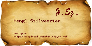 Hengl Szilveszter névjegykártya