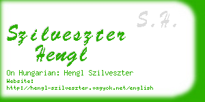 szilveszter hengl business card